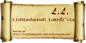 Lichtscheindl Lukrécia névjegykártya